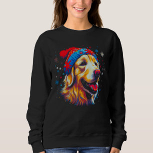 Art Golden Retriever Dog Xmas Sweatshirt