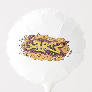 Art graffiti hand drawing balloon