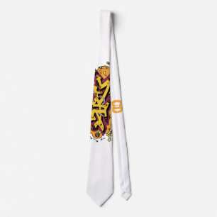 Art graffiti hand drawing neck tie
