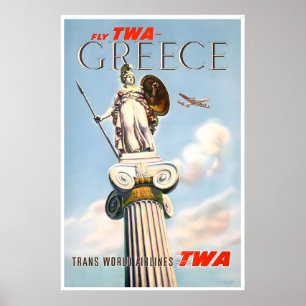 Art Greece Travel Poster Greek Print Vintag