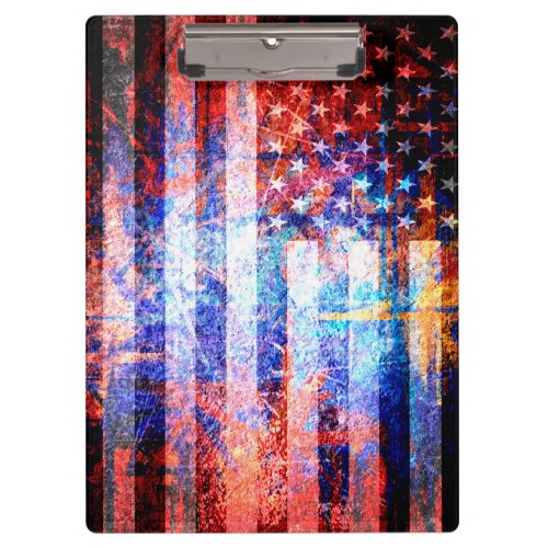 Art Grunge American Flag 2 Clipboard