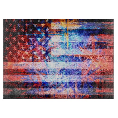 Art Grunge American Flag 2 Cutting Board