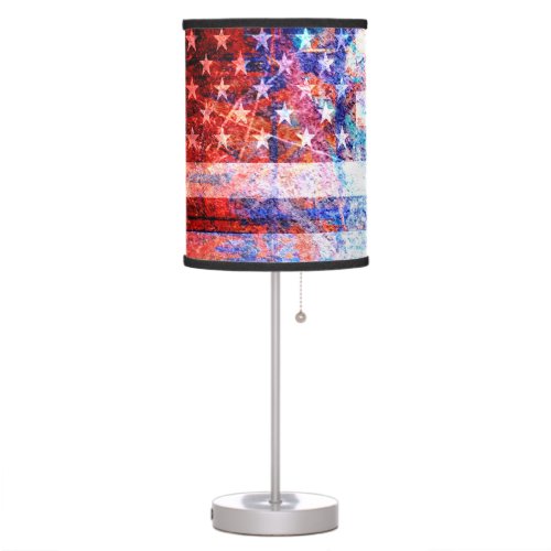 Art Grunge American Flag 2 Table Lamp