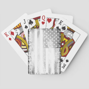 Art Grunge American Flag Poker Cards