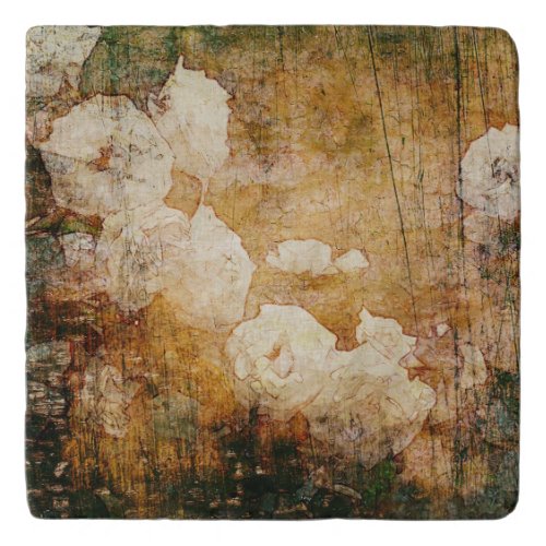 art grunge floral vintage background texture trivet