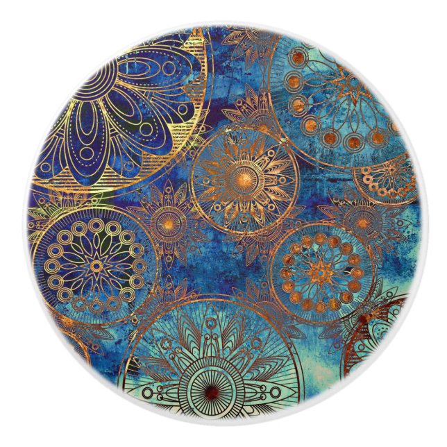 Art grunge pattern ceramic knob (Front)