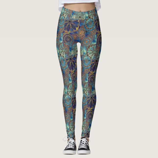Art grunge pattern leggings (Front)