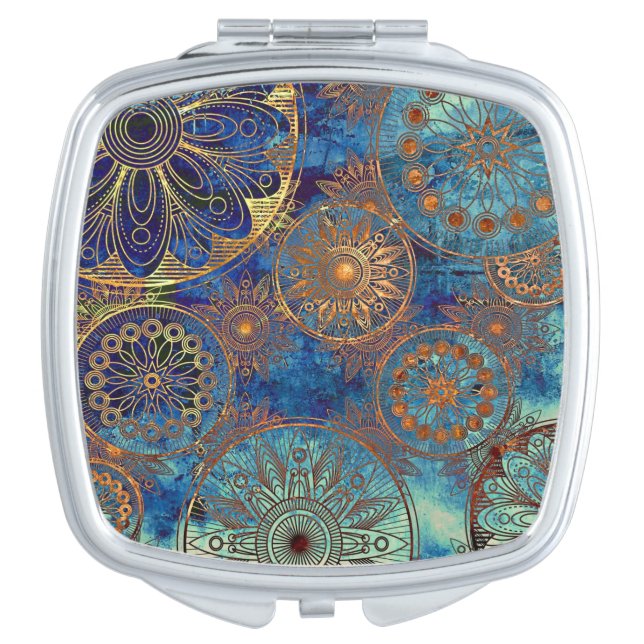 Art grunge pattern mirror for makeup (Front)