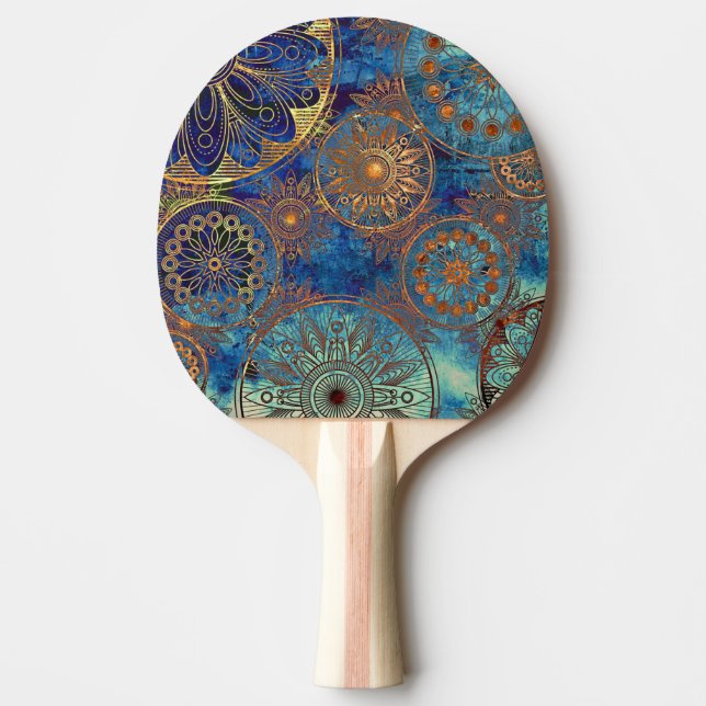 Art grunge pattern ping pong paddle (Front)