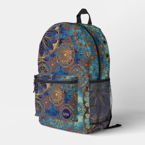 Art grunge pattern printed backpack