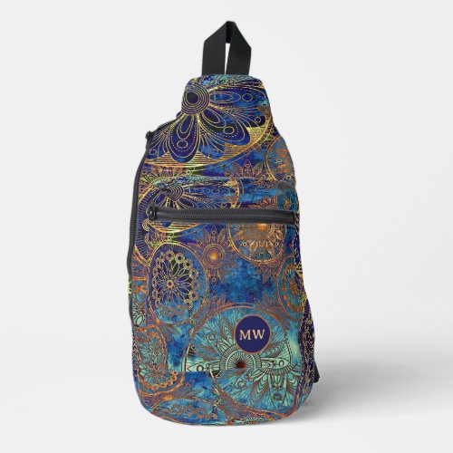 Art grunge pattern sling bag