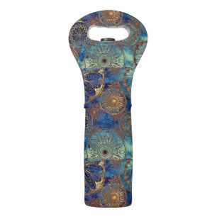 Art grunge pattern wine bag