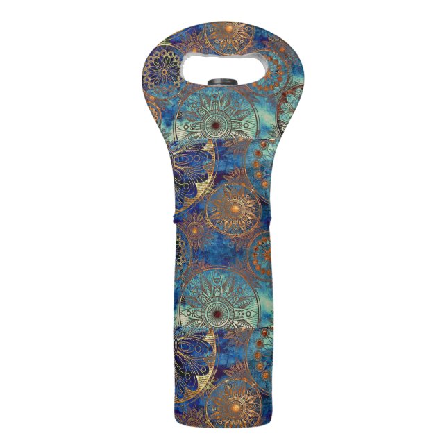 Art grunge pattern wine bag (Front)