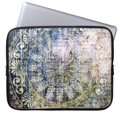 art grunge vintage textured background with tradit laptop sleeve