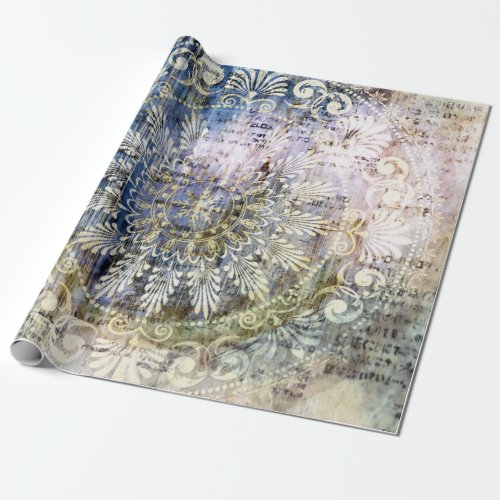 art grunge vintage textured background with tradit wrapping paper
