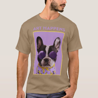 Art Happens Art French Bulldog Dog T-Shirt