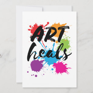 Art Heals Art Therapist Therapy Invitation