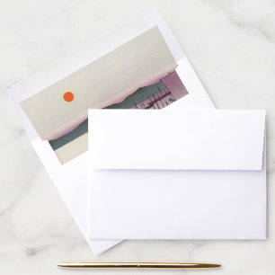 Art History Boats in Setting Sun Envelope Liner