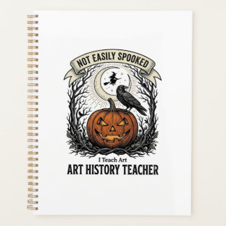 Art History Teacher Shirt with Spooky Pumpkin Engr Planner