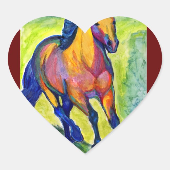 Art Horse Heart Sticker (Front)