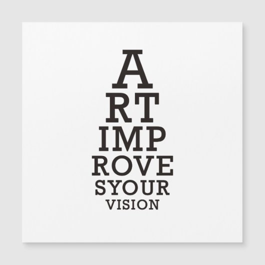 Art Improves Your Vision Eye Chart (Front)