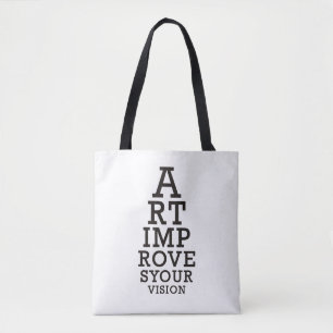 Art Improves Your Vision Eye Chart  Tote Bag
