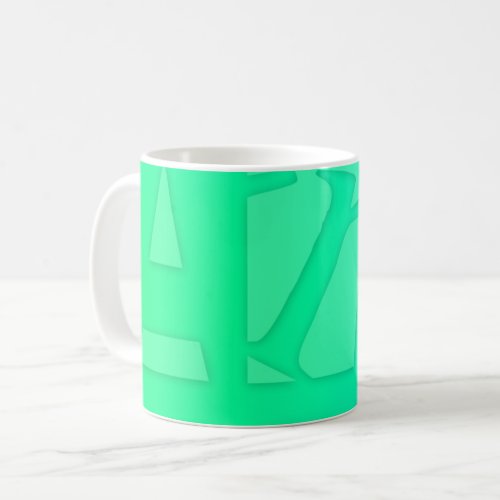 Art in Green Typography Mug