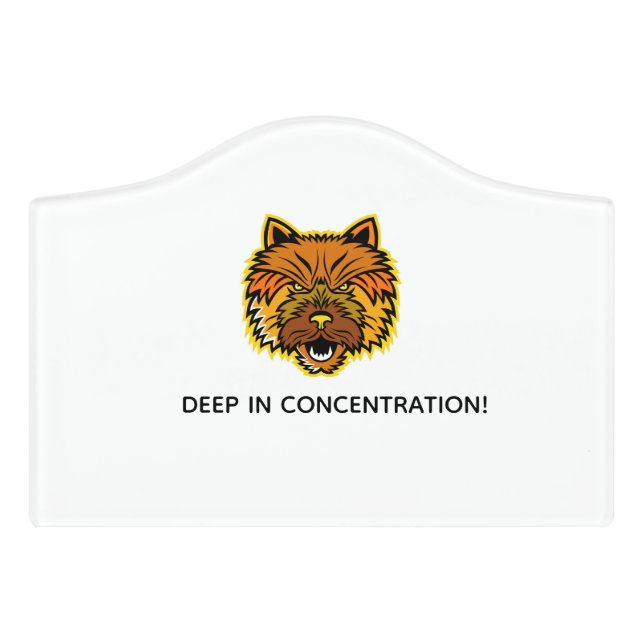 Art Infliction Anti-Disturbance Door Sign (Small Crest Front)