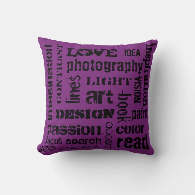 art inspiration throw pillow (Front)