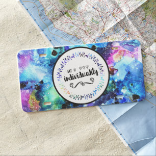 Art is Individuality License Plate