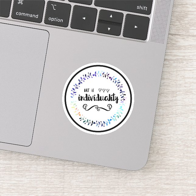 Art is Individuality Sticker (Detail)
