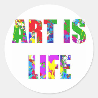 ART IS LIFE CLASSIC ROUND STICKER