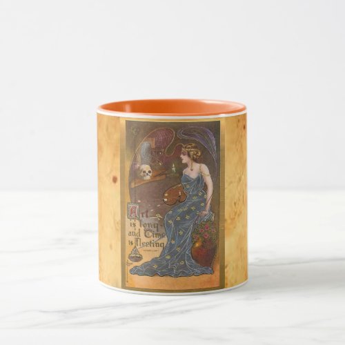 Art is Long  Time is Fleeting Ephemera Coffee Mug