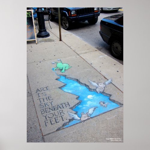 art is the sky beneath your feet poster