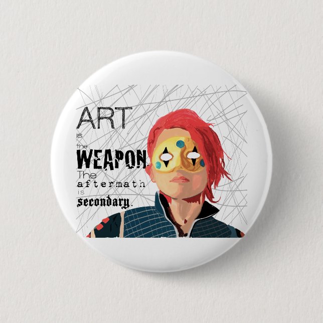 Art is the Weapon Pinback Button (Front)