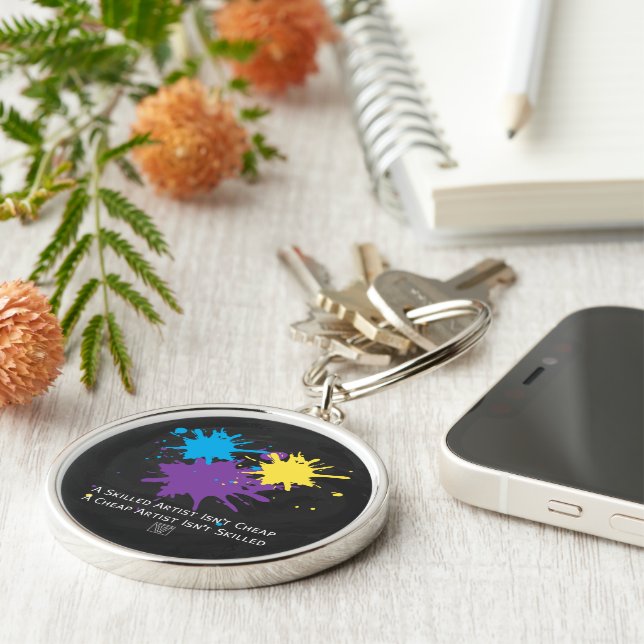 Art Isnt Cheap Keychain (Side)