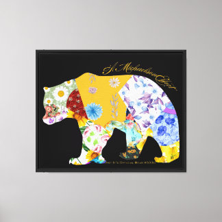 Art It's Official Bear #0033d - A MicaelsonEffect Canvas Print