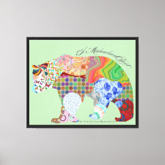 Art It's Official Bear #033a - A MichaelsonEffect Canvas Print
