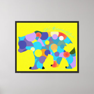 Art It's Official Bear #033f - A MichaelsonEffect Canvas Print