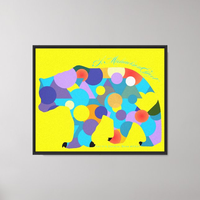 Art It's Official Bear #033f - A MichaelsonEffect Canvas Print (Front)