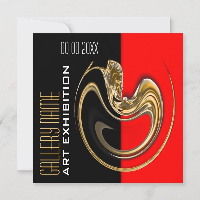 Art jewelry show exhibition gallery CUSTOMIZE Invitation (Front)