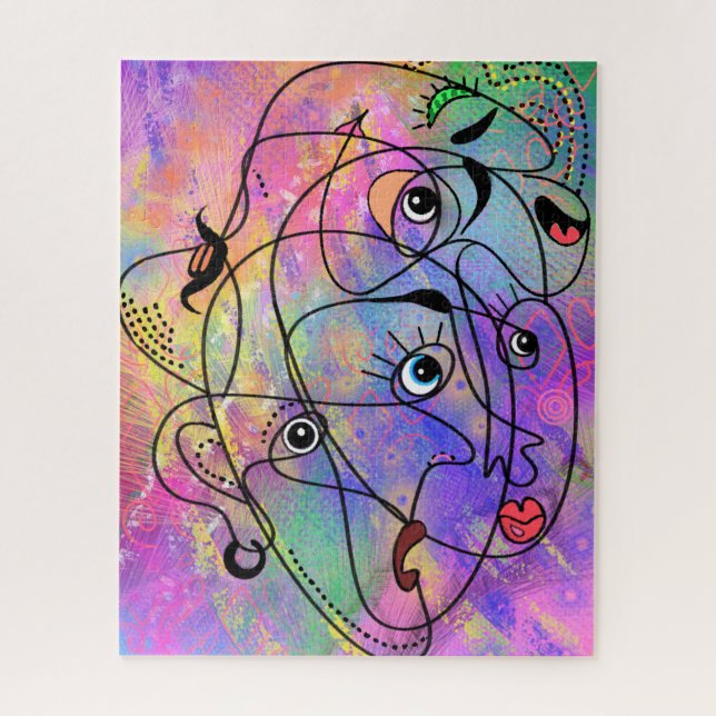 Art Jigsaw Puzzle People Faces (Vertical)