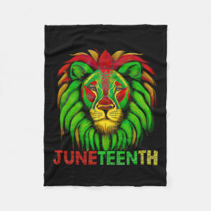 Art Juneteenth African American Black King History Fleece Blanket