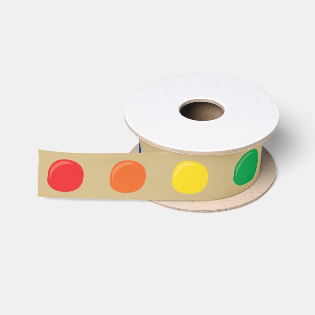 Art Kids Birthday Party Painting Satin Ribbon (Spool)