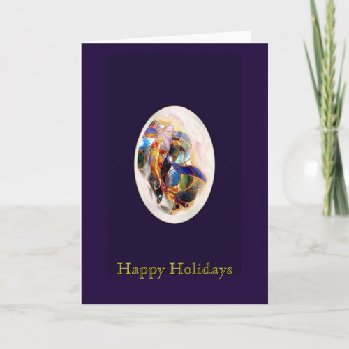 Art Koi Fish Elegant Happy Holidays Greeting Card