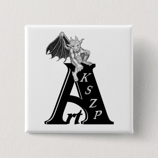 Art KSZP Logo mit Golem Gargoyle Button (Front)