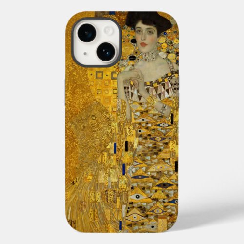 Art Lady gold colorful dress  Gustav Klimt Case_Mate iPhone 14 Case