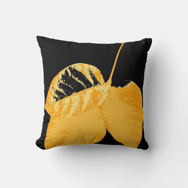Art leaf autumn 11 throw pillow (Front)