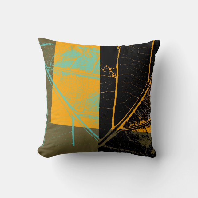 Art leaf autumn 2 throw pillow (Front)