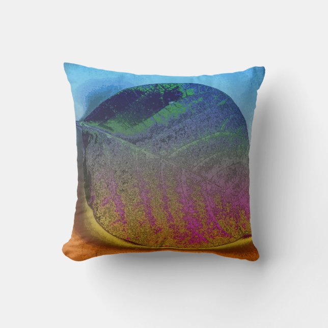 Art leaf autumn 8 throw pillow (Front)